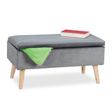 Sitztruhe 40 Liter. 80 x 40 x 39,5 cm. Mit Stauraum, Sitztruhe, Sitzhocker mit Stoff-Polsterung.