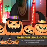 Helloween-Gartendeko Kürbisfamilie mit Gebläse wetterfest 2,45 x 0,60 x 1,25 m