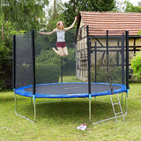 Trampolin Ø 244/305/366/396/427/457 cm | TÜV SÜD GS Zertifiziert | Komplettset mit Sicherheitsnetz Regenabdeckung, Leiter, Randabdeckung & Zubehör | Kindertrampolin Gartentrampolin.