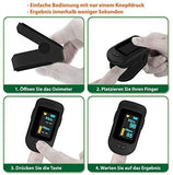 Finger-Sauerstoffprüfer Pulsmessgerät Pulsoximeter SpO2 Oximeter Blut Sauerstoff LED OLED Display, Farben:Schwarz