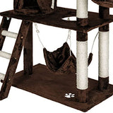 Katzen Kratzbaum mit vielen Kuschel- und Spielmöglichkeiten, 141cm hoch, extra breit - Diverse Farben -