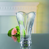 Schwere Vase Calypso aus Glas, ca. 27 cm Höhe. Kristallglas.