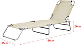 Sonnenliege 3-Beiner beige