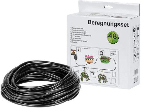 48 tlg. Bewässerungsset, mit Perlschlauch, Dripschlauch, vielen Verbindern usw, ideal für Gewächshäuser, Hochbeete, Pflanzen, Beete, automatische Gartenbewässerung Bewässerungsschlauch