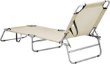 Sonnenliege 3-Beiner beige