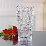 Schwere Vase Nova aus Glas, ca. 20 cm Höhe. Kristallglas.