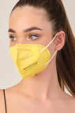 FFP2 Gelbe Gesichtsmasken Sondermodell 5-lagig. (CE2841 EN 149:2001 + A1:2009)