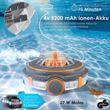 Pool-Roboter mit Akku-Betrieb für die totale Schwimmbad - Reinigung.