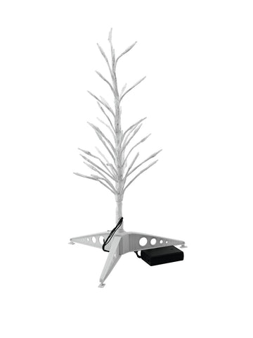 Weißer, leuchtender Baum 40cm mit LED, Batterie betrieben