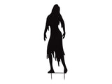 Halloween Silhouette Metall Zombie Frau, 135cm