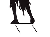 Halloween Silhouette Metall Zombie Frau, 135cm