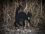 Halloween Silhouette Metall Katze, 53cm