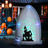 Grabstein Halloweendeko mit Lichtprojektion und Gebläse 1,50 x 0,90 x 2,10 m