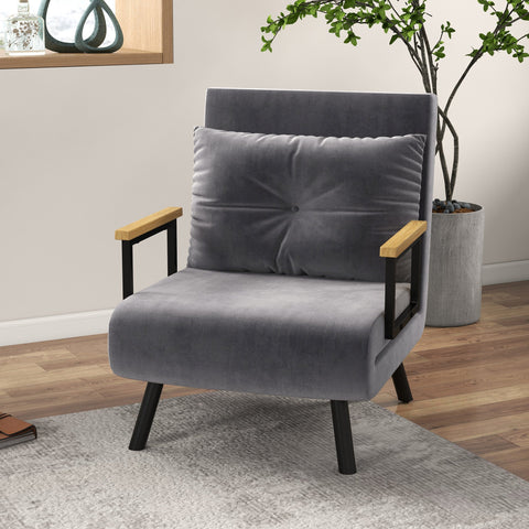 Schlafsofa Sofa 63 cm breit, mit Armlehne. Schlafsessel Gästebett – Poochy-Couture