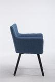 Besucherstuhl Amsterdam Stoff, blau