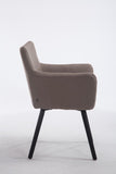Besucherstuhl Amsterdam Stoff, taupe