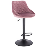 2er Set: Samt-Barhocker RACER mit Lehne. Viele Farben. Höhenverstellbar mit Gasdruckfeder.