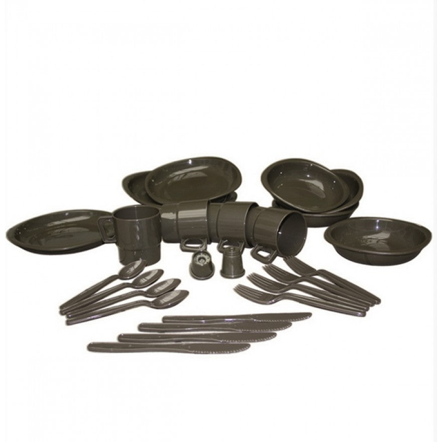 Camping Besteck Set 26 tlg. Kunststoff 4 Personen Geschirr Outdoor Tel –  Poochy-Couture