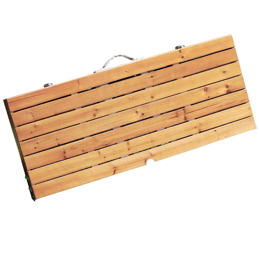 Campingtisch Holz Alu für 4 Personen klappbar – Poochy-Couture