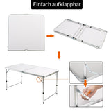 Campingsitzgruppe 5tlg. Weiß Alu klappbar
