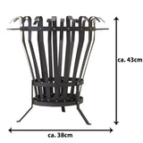 Feuerkorb mit Bodenplatte Feuerschale Ø 38cm Feuerstelle