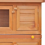 Wasserfeste Hasenstall-Villa für Nager Kaninchen Kleintier aus Holz, zweistöckig