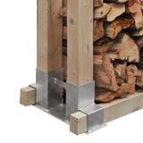 Kaminholzstapelhilfe für Brennholz, pulverbeschichtetes Eisen