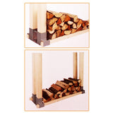 Kaminholzstapelhilfe für Brennholz, pulverbeschichtetes Eisen