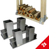 Kaminholzstapelhilfe für Brennholz, pulverbeschichtetes Eisen