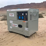 Diesel Stromerzeuger Notstromaggregat Stromgenerator Stromaggregat EX6500DSE Elektrostarter inkl. Batterie (5500 Watt Spitzenleistung, 8,9 PS Dieselmotor)