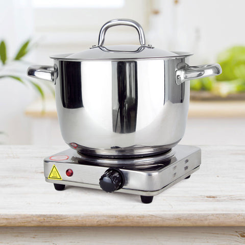 Einzel-Kochplatte 1.000 Watt, Edelstahl – Poochy-Couture