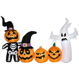 Geisterfamilie Halloweendeko mit Gebläse 2,55 x 0,40 x 1,30 m
