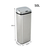 Abfalleimer XXL mit Hand-Bewegungssensor & Aluminium-Korpus, 50 oder 68 Liter