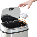 Abfalleimer XXL mit Hand-Bewegungssensor & Aluminium-Korpus, 68 Liter