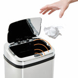 Abfalleimer XXL mit Hand-Bewegungssensor & Aluminium-Korpus, 50 oder 68 Liter