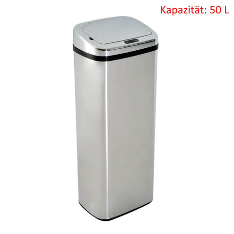 Abfalleimer XXL mit Hand-Bewegungssensor & Aluminium-Korpus, 50 oder 68 Liter