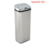 Abfalleimer XXL mit Hand-Bewegungssensor & Aluminium-Korpus, 50 Liter