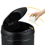 Abfalleimer mit Hand-Bewegungssensor aus Edelstahl, weiß, schwarz, in 30, 40 oder 56 Liter
