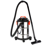 Nass- und Trockensauger inkl. Vliesfilter 1200 Watt 30 Liter Edelstahlbehälter