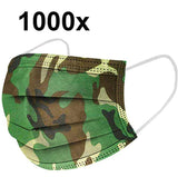 MNS Atemschutzmasken "OP-Maske" 3-lagig, Camouflage