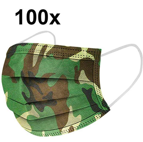 MNS Atemschutzmasken "OP-Maske" 3-lagig, Camouflage