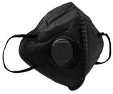 Ventil-Atemschutzmaske 5-lagig, schwarz. Black-Label.