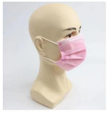 MNS Atemschutzmasken "OP-Maske" 3-lagig, rosa.