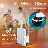 Ölradiator 2500 Watt Öl Radiator Elektroheizung Heizer Heater 24h Zeituhr Timer