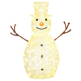 Schneemann Weihnachtsdeko mit LED-Beleuchtung warmweiß, 90cm