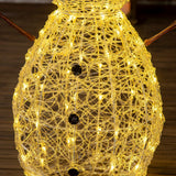 Schneemann Weihnachtsdeko mit LED-Beleuchtung warmweiß, 90cm