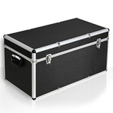 Aluminium-Transportkisten, 3er Set, schwarz oder silber