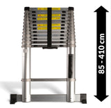 Teleskop-Anlegeleitern mit Aluminiumringen 260/320/380/410/440 cm