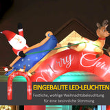 Aufblasbarer Weihnachtsbogen mit Rentierschlitten, 270 cm mit LED-Beleuchtung. Weihnachten Deko Luftfigur, wetterfest