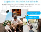 Überwachungskamera 4 Livebild Kamera Set mit 31 cm Monitor. 5 Megapixel. Schwenkbar. App.